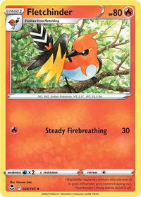Fletchinder - SWSH12: Silver Tempest (SWSH12) #028/195 - Uncommon Pokémon Trading Card
