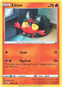 Litten - SWSH12: Silver Tempest (SWSH12) #030/195 - Common Pokémon Trading Card