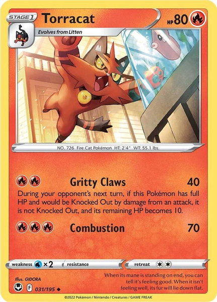 Torracat - SWSH12: Silver Tempest Pokémon trading card