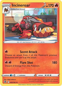 Incineroar - SWSH12: Silver Tempest (SWSH12) #032/195 - Rare Pokémon Trading Card