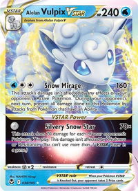 Alolan Vulpix VSTAR - SWSH12: Silver Tempest (SWSH12) #034/195 - Ultra Rare Pokémon Trading Card