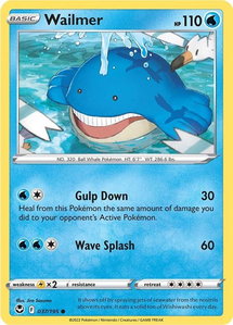 Wailmer - SWSH12: Silver Tempest (SWSH12) #037/195 - Common Pokémon Trading Card