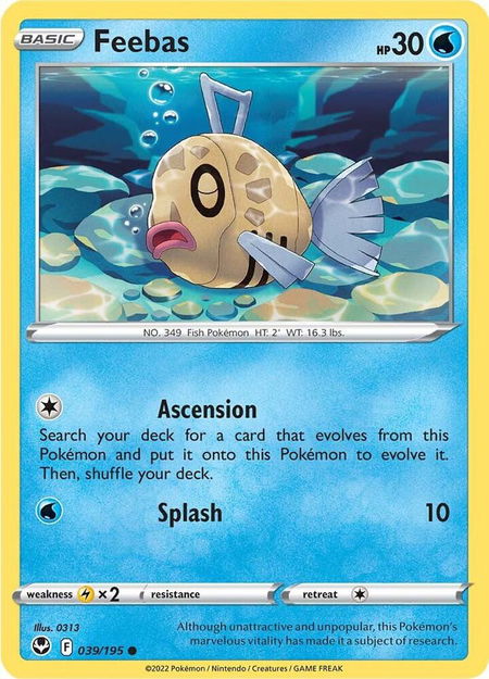 Feebas - SWSH12: Silver Tempest Pokémon trading card