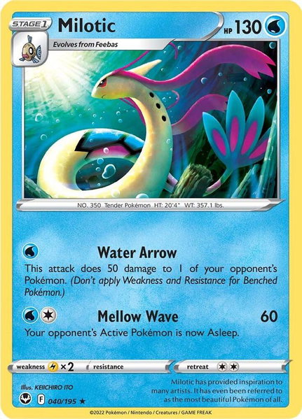 Milotic - SWSH12: Silver Tempest Pokémon trading card