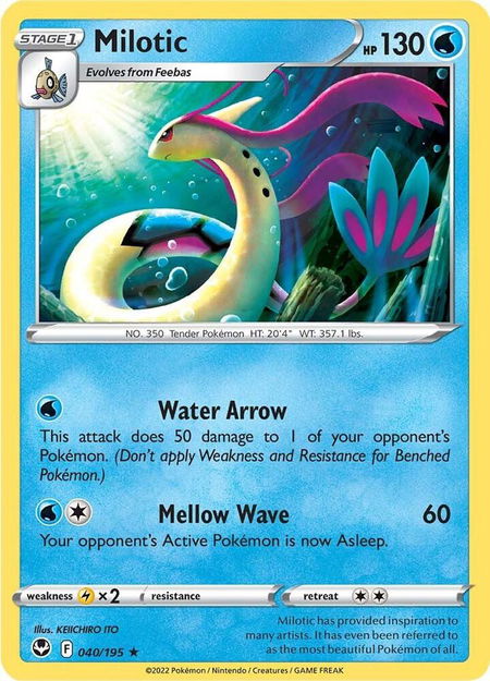 Milotic - SWSH12: Silver Tempest Pokémon trading card