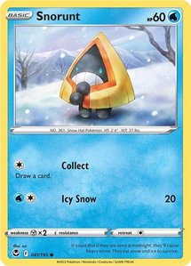 Snorunt - SWSH12: Silver Tempest (SWSH12) #041/195 - Common Pokémon Trading Card