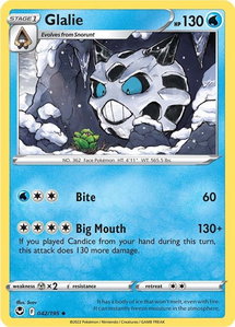 Glalie - SWSH12: Silver Tempest (SWSH12) #042/195 - Uncommon Pokémon Trading Card