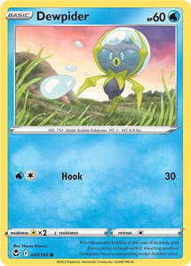 Dewpider - SWSH12: Silver Tempest (SWSH12) #047/195 - Common Pokémon Trading Card