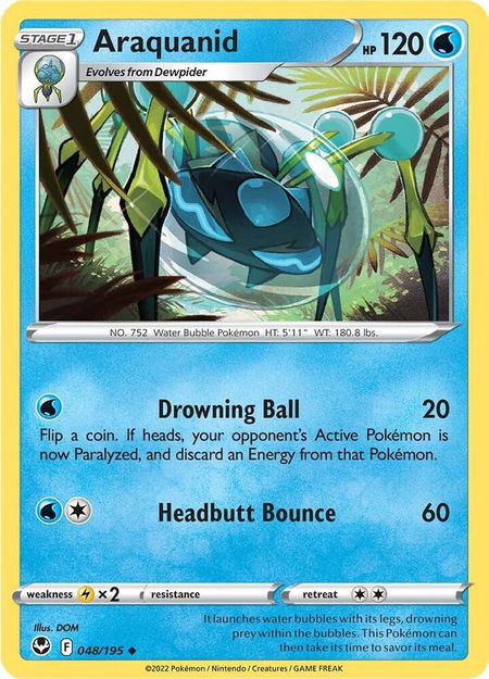 Araquanid - SWSH12: Silver Tempest Pokémon trading card