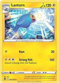 Lanturn - SWSH12: Silver Tempest (SWSH12) #052/195 - Uncommon Pokémon Trading Card
