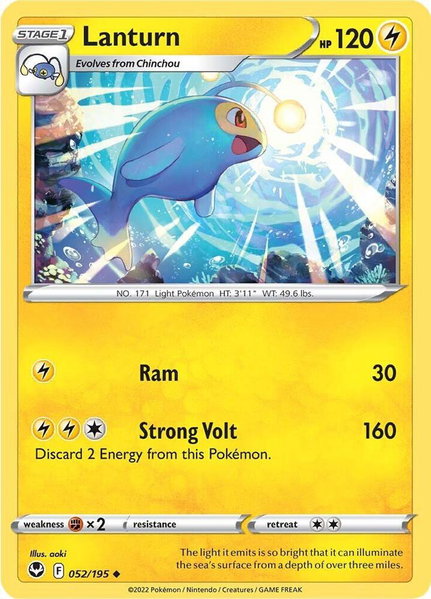 Lanturn - SWSH12: Silver Tempest Pokémon trading card