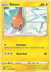Rotom - SWSH12: Silver Tempest (SWSH12) #053/195 - Common Pokémon Trading Card