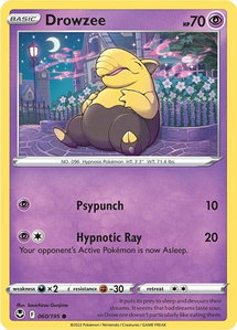 Drowzee - SWSH12: Silver Tempest (SWSH12) #060/195 - Common Pokémon Trading Card