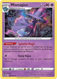 Mismagius - SWSH12: Silver Tempest (SWSH12) #064/195 - Rare Pokémon Trading Card