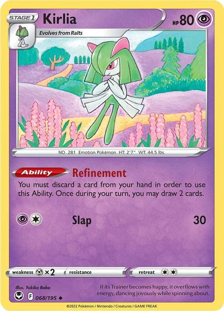 Kirlia - SWSH12: Silver Tempest Pokémon trading card