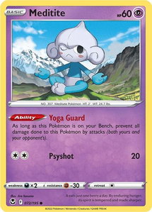 Meditite - SWSH12: Silver Tempest (SWSH12) #072/195 - Common Pokémon Trading Card