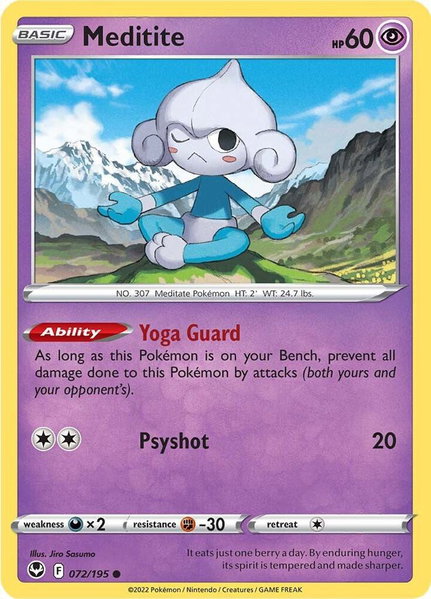 Meditite - SWSH12: Silver Tempest Pokémon trading card