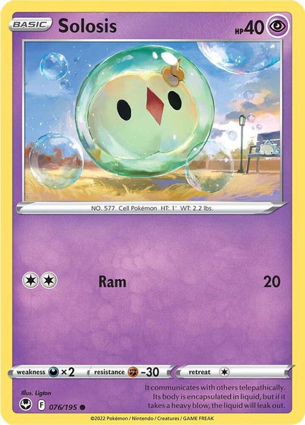 Solosis - SWSH12: Silver Tempest Pokémon trading card