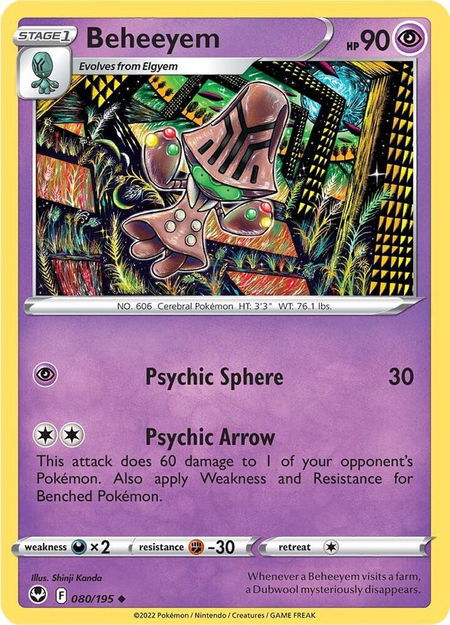 Beheeyem - SWSH12: Silver Tempest Pokémon trading card