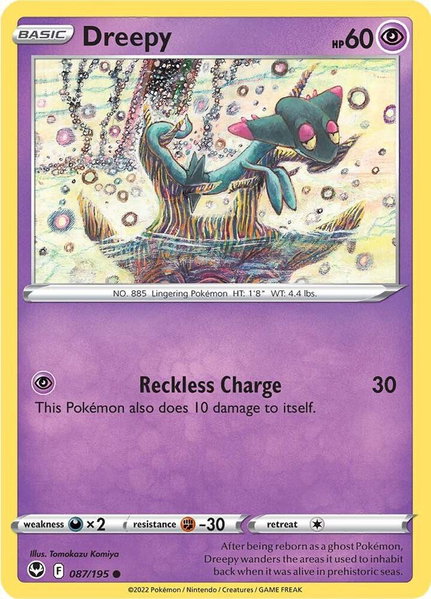 Dreepy - SWSH12: Silver Tempest Pokémon trading card