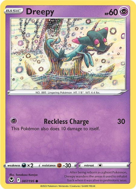 Dreepy - SWSH12: Silver Tempest Pokémon trading card