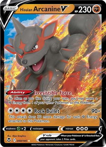 Hisuian Arcanine V - SWSH12: Silver Tempest (SWSH12) #090/195 - Ultra Rare Pokémon Trading Card