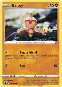 Baltoy - SWSH12: Silver Tempest (SWSH12) #093/195 - Common Pokémon Trading Card