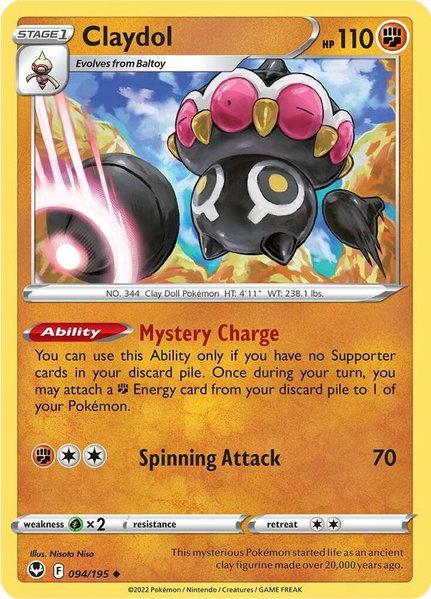 Claydol - SWSH12: Silver Tempest Pokémon trading card