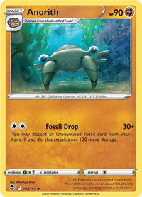 Anorith - SWSH12: Silver Tempest (SWSH12) #095/195 - Uncommon Pokémon Trading Card