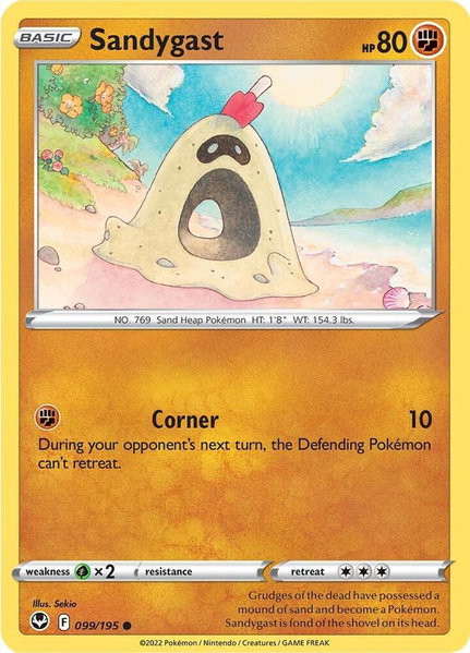 Sandygast - SWSH12: Silver Tempest Pokémon trading card