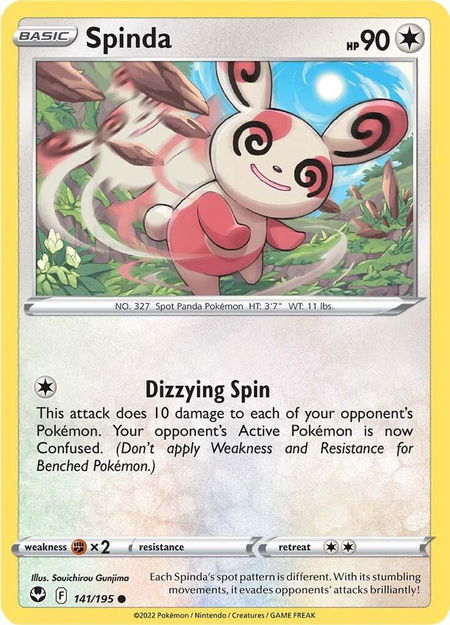 Spinda - SWSH12: Silver Tempest Pokémon trading card