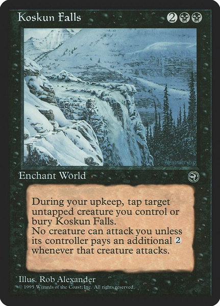 Koskun Falls - Homelands Magic: The Gathering trading card