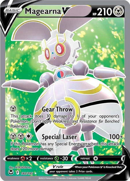 Magearna V (Full Art) trading card from SWSH12: Silver Tempest Magearna V (Full Art) - SWSH12: Silver Tempest Pokémon trading card