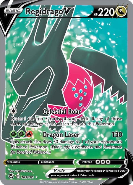 Regidrago V (Full Art) - SWSH12: Silver Tempest Pokémon trading card