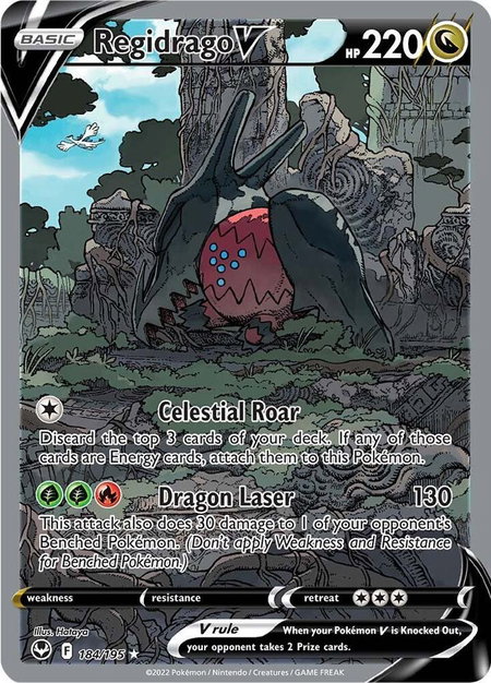 Regidrago V (Alternate Full Art) trading card from SWSH12: Silver Tempest Regidrago V (Alternate Full Art) - SWSH12: Silver Tempest Pokémon trading card
