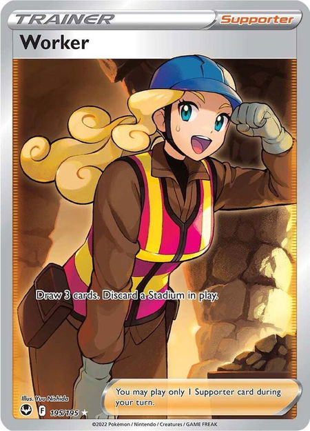Worker (Full Art) - SWSH12: Silver Tempest Pokémon trading card