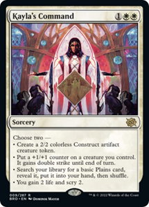 Kayla's Command - The Brothers' War (BRO) #9 - Rare Magic: The Gathering Trading Card