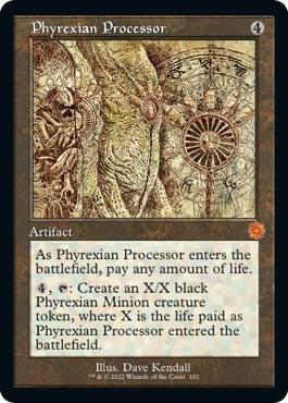 Phyrexian Processor (Schematic) - The Brothers' War: Retro Frame Artifacts Magic: The Gathering trading card