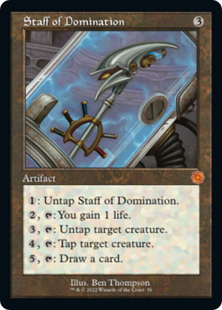 Staff of Domination - The Brothers' War: Retro Frame Artifacts Magic: The Gathering trading card