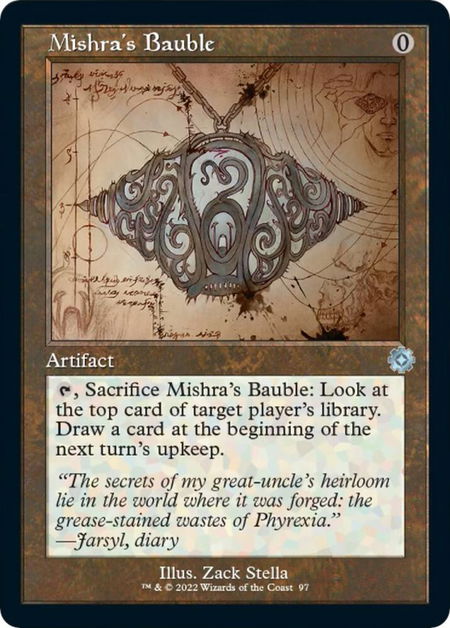 Mishra's Bauble (Schematic) - The Brothers' War: Retro Frame Artifacts Magic: The Gathering trading card