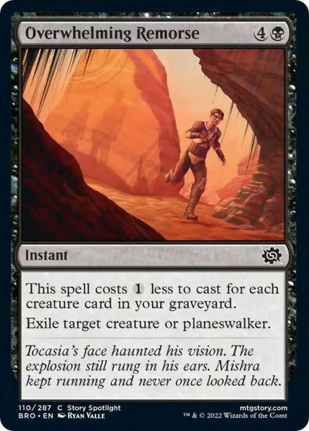 Overwhelming Remorse - The Brothers' War Magic: The Gathering trading card