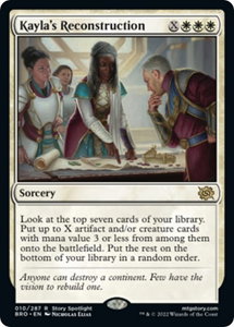 Kayla's Reconstruction - The Brothers' War (BRO) #10 - Rare Magic: The Gathering Trading Card