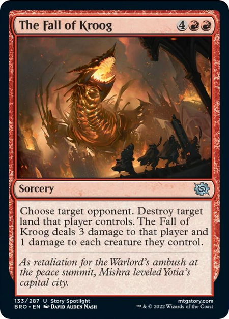 The Fall of Kroog - The Brothers' War Magic: The Gathering trading card