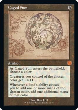 Caged Sun (Schematic) trading card from The Brothers' War: Retro Frame Artifacts Caged Sun (Schematic) - The Brothers' War: Retro Frame Artifacts Magic: The Gathering trading card