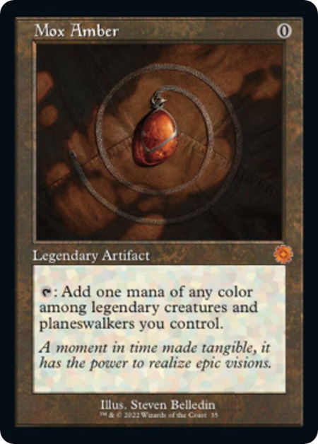 Mox Amber - The Brothers' War: Retro Frame Artifacts Magic: The Gathering trading card