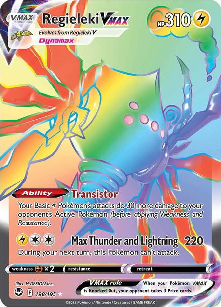 Regieleki VMAX (Secret) - SWSH12: Silver Tempest Pokémon trading card