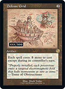 Defense Grid (Schematic) (Serial Numbered) - The Brothers' War: Retro Frame Artifacts (BRR) #76z - Rare Magic: The Gathering Trading Card