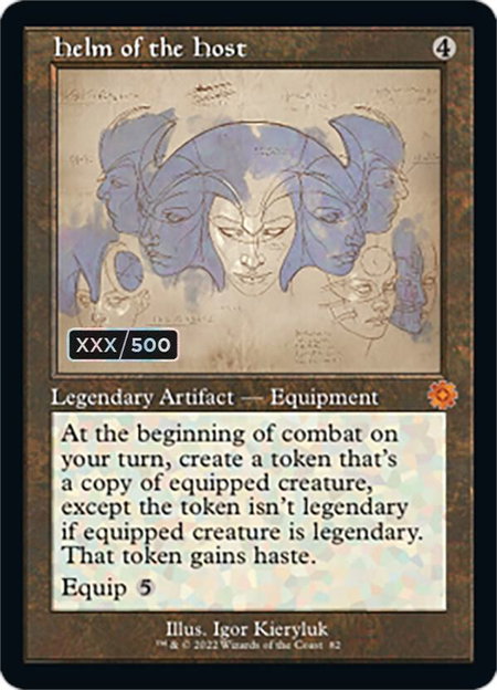 Helm of the Host (Schematic) (Serial Numbered) - The Brothers' War: Retro Frame Artifacts Magic: The Gathering trading card