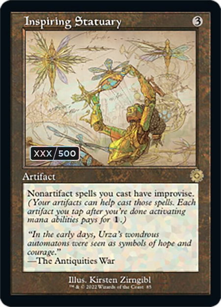 Inspiring Statuary (Schematic) (Serial Numbered) - The Brothers' War: Retro Frame Artifacts Magic: The Gathering trading card