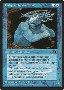 Labyrinth Minotaur - Homelands (HML) #30a - Common Magic: The Gathering Trading Card